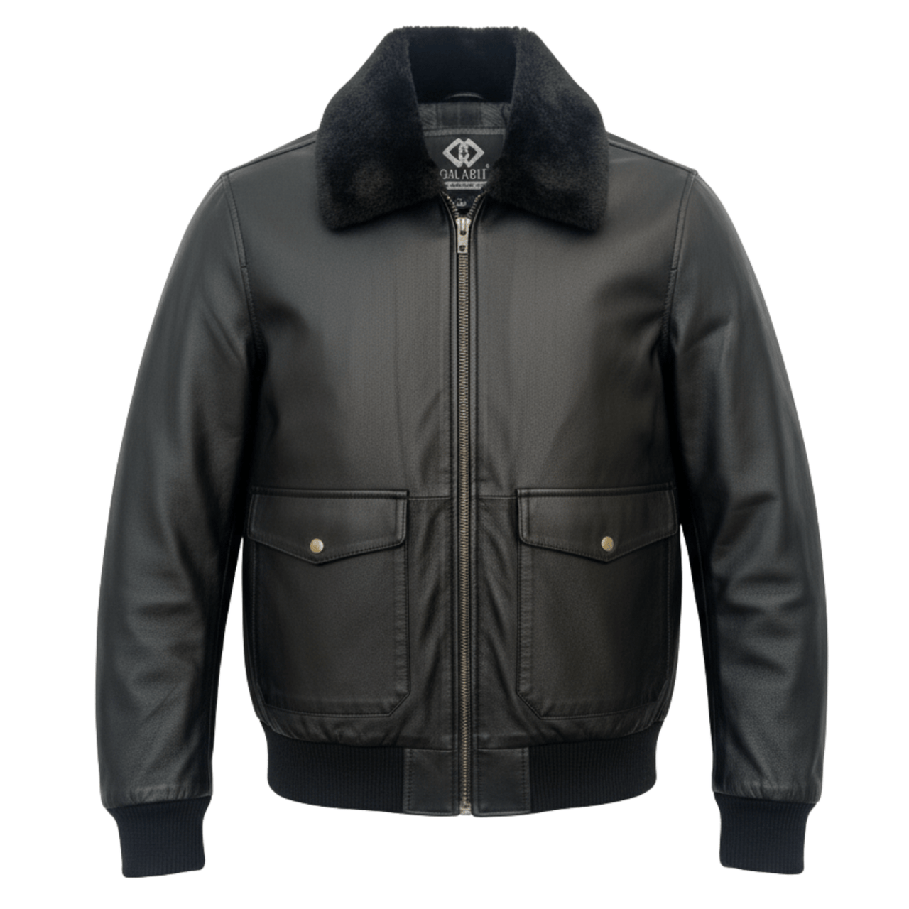 Premium Cowhide Aviator Leather Jacket with Removable Fur Collars - 