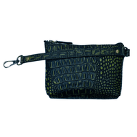 Premium Crocodile Embossed Leather Purse for Women – Small Designer - Inspired Wristlet Travel Wallet - 