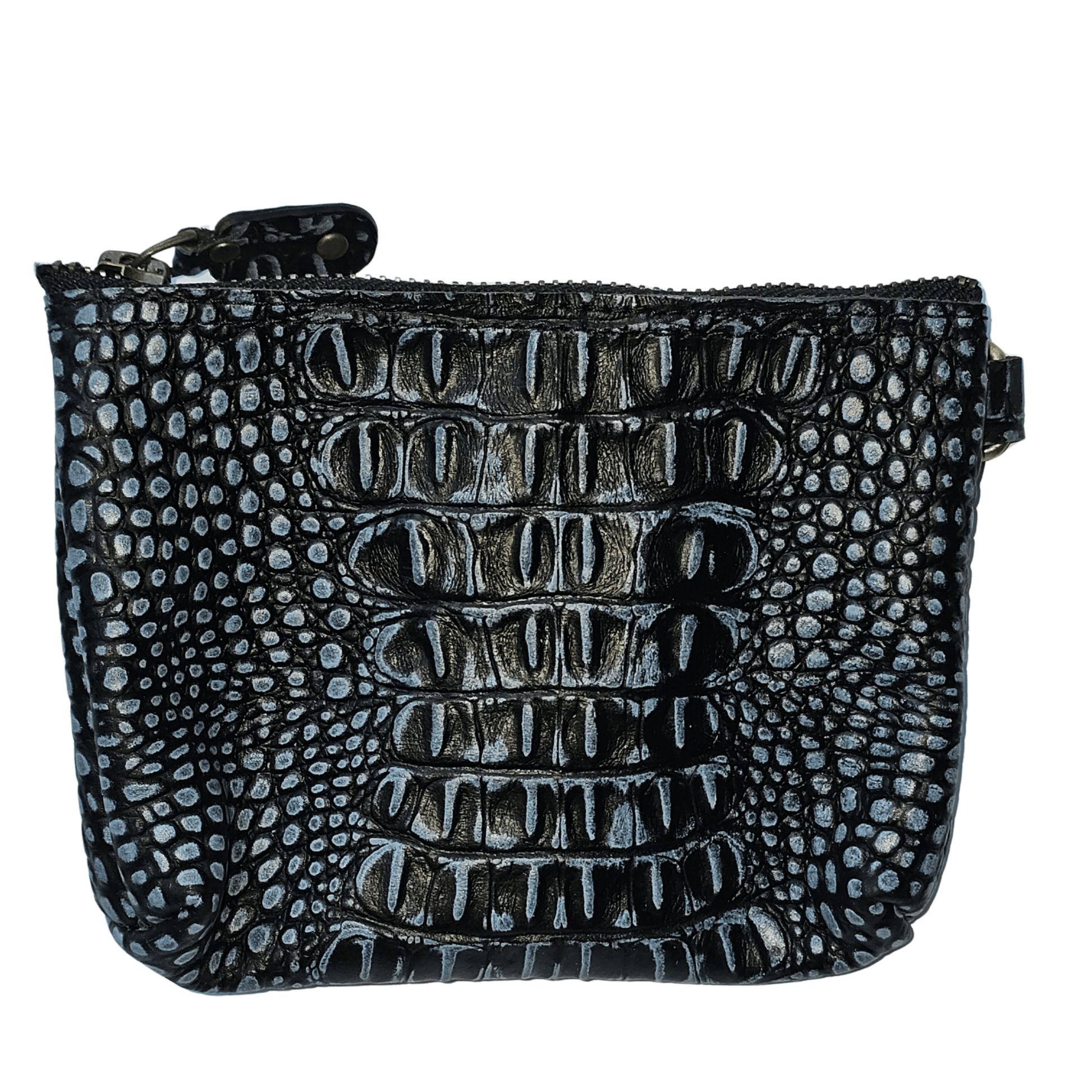Premium Crocodile Embossed Leather Purse for Women – Small Designer - Inspired Wristlet Travel Wallet - 