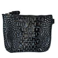 Premium Crocodile Embossed Leather Purse for Women – Small Designer - Inspired Wristlet Travel Wallet - 