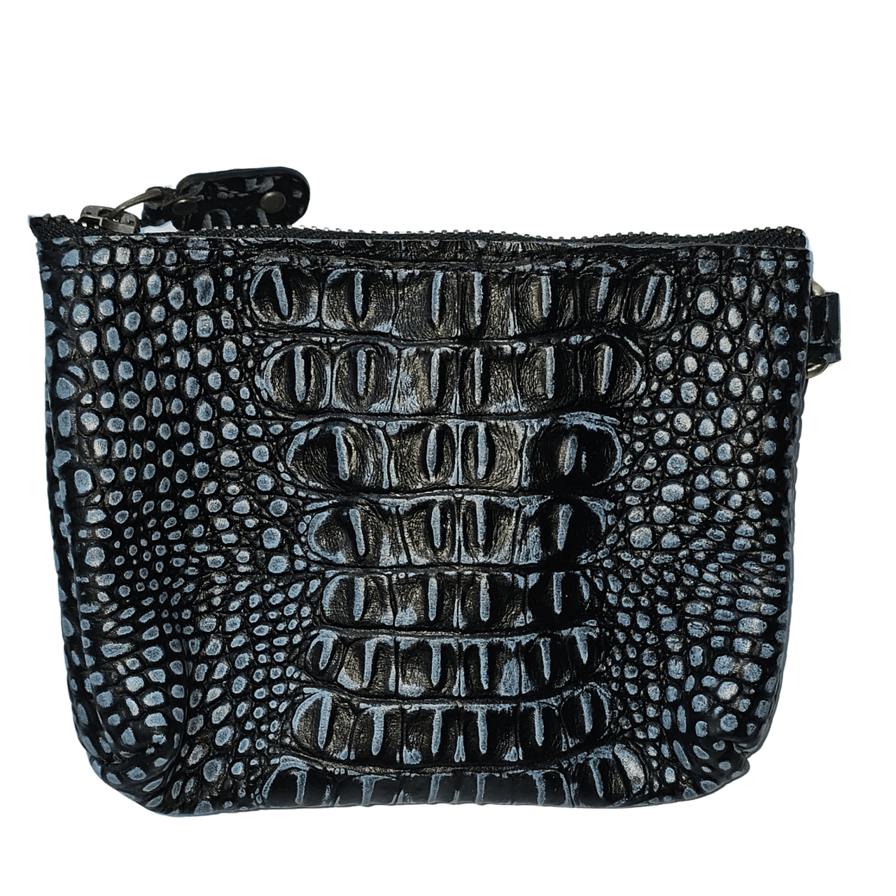 Premium Crocodile Embossed Leather Purse for Women – Small Designer - Inspired Wristlet Travel Wallet - 