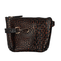 Premium Crocodile Embossed Leather Purse for Women – Small Designer - Inspired Wristlet Travel Wallet - 