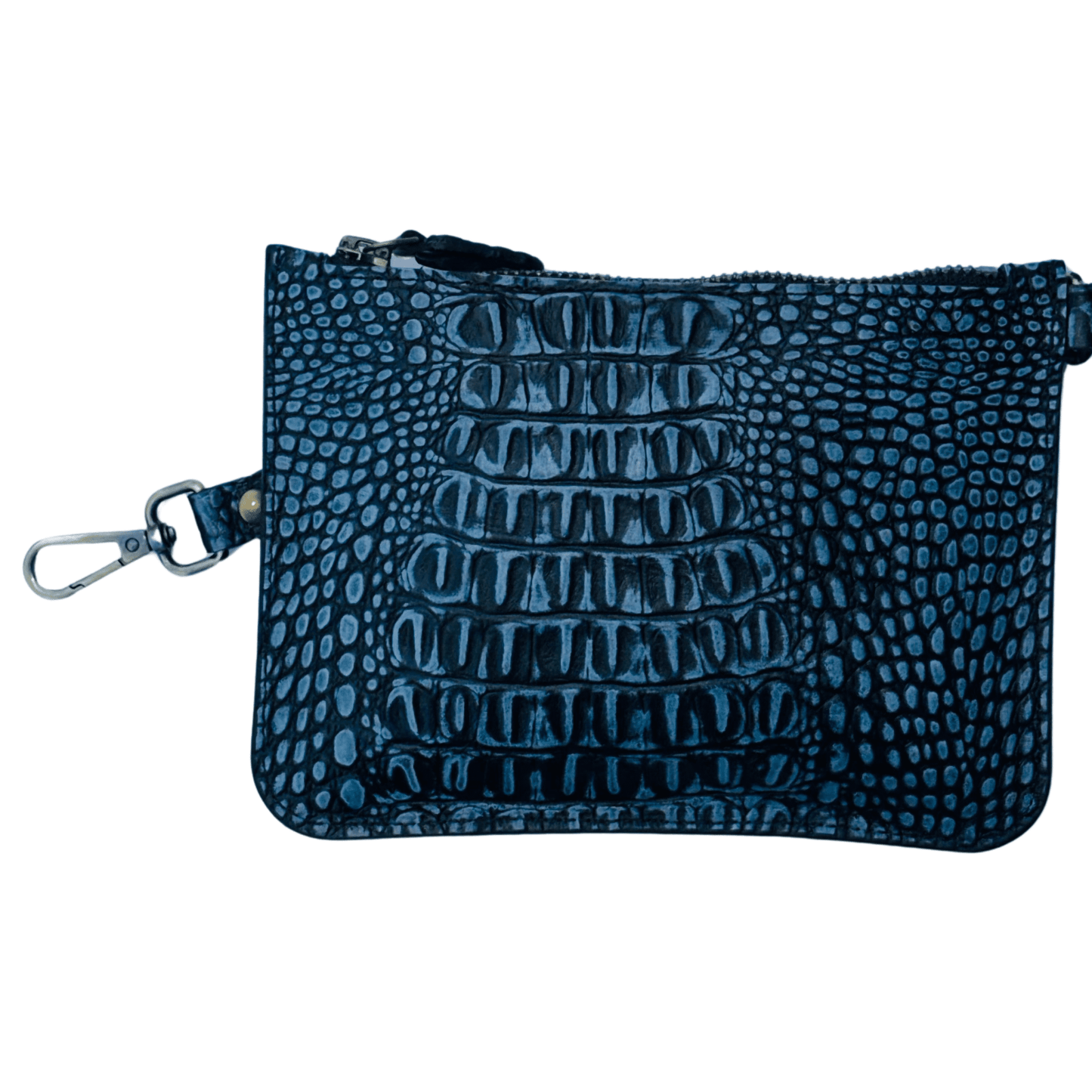 premium crocodile embossed leather purse for women – small designer - inspired wristlet travel wallet - 