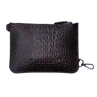 Premium Crocodile Embossed Leather Purse for Women – Small Designer - Inspired Wristlet Travel Wallet - 