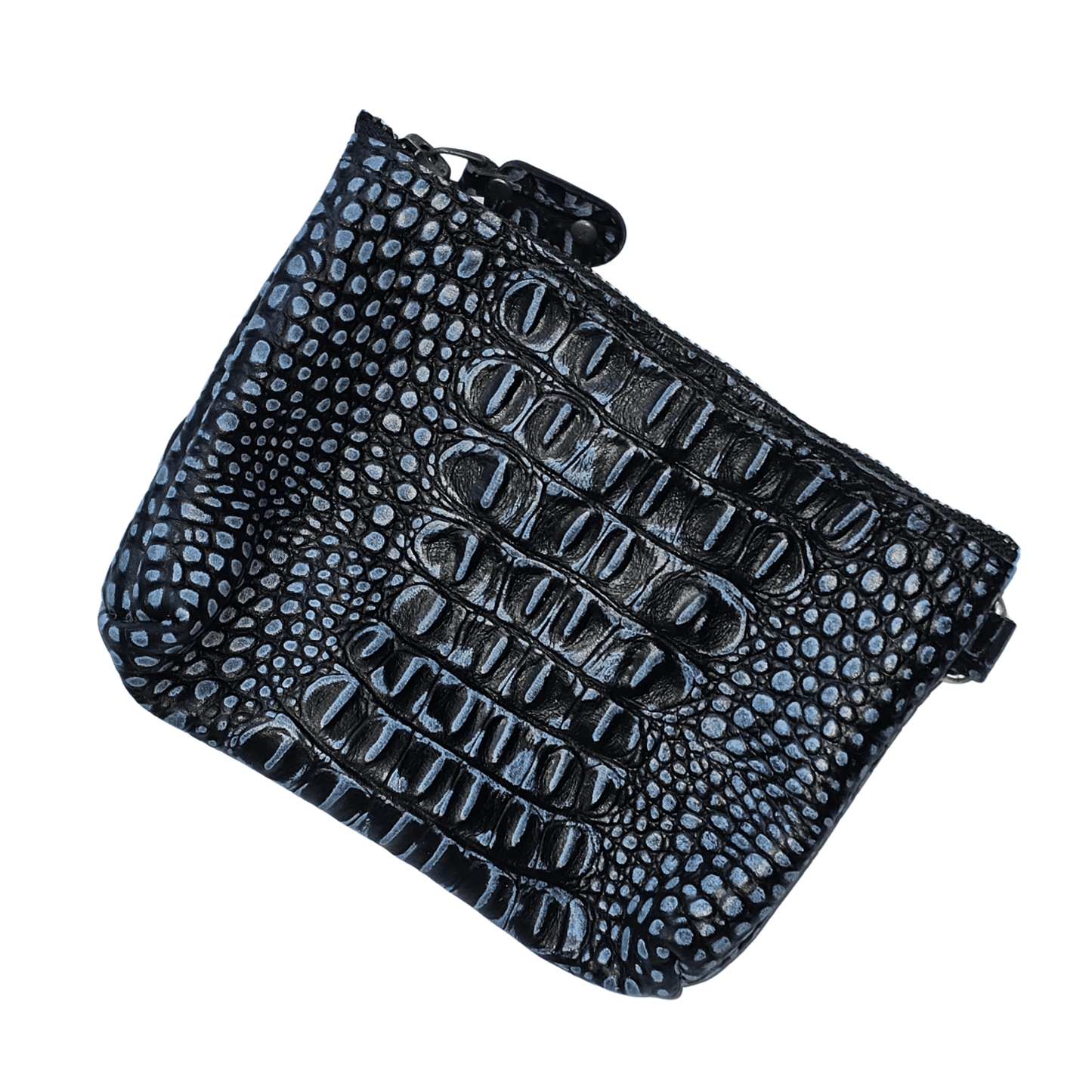 premium crocodile embossed leather purse for women – small designer - inspired wristlet travel wallet - 