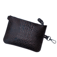 Premium Crocodile Embossed Leather Purse for Women – Small Designer - Inspired Wristlet Travel Wallet - 