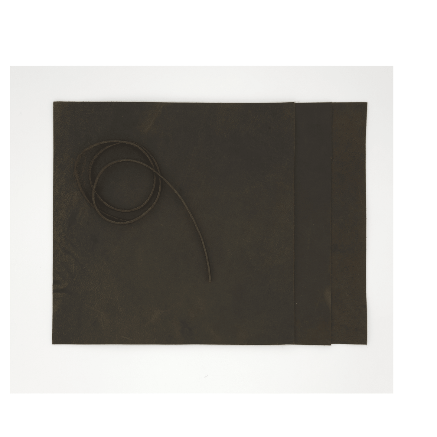 premium full cowhide leather sheets (3 - pack) with 91 cm cord – perfect for diy crafts, wallets & jewelry - 