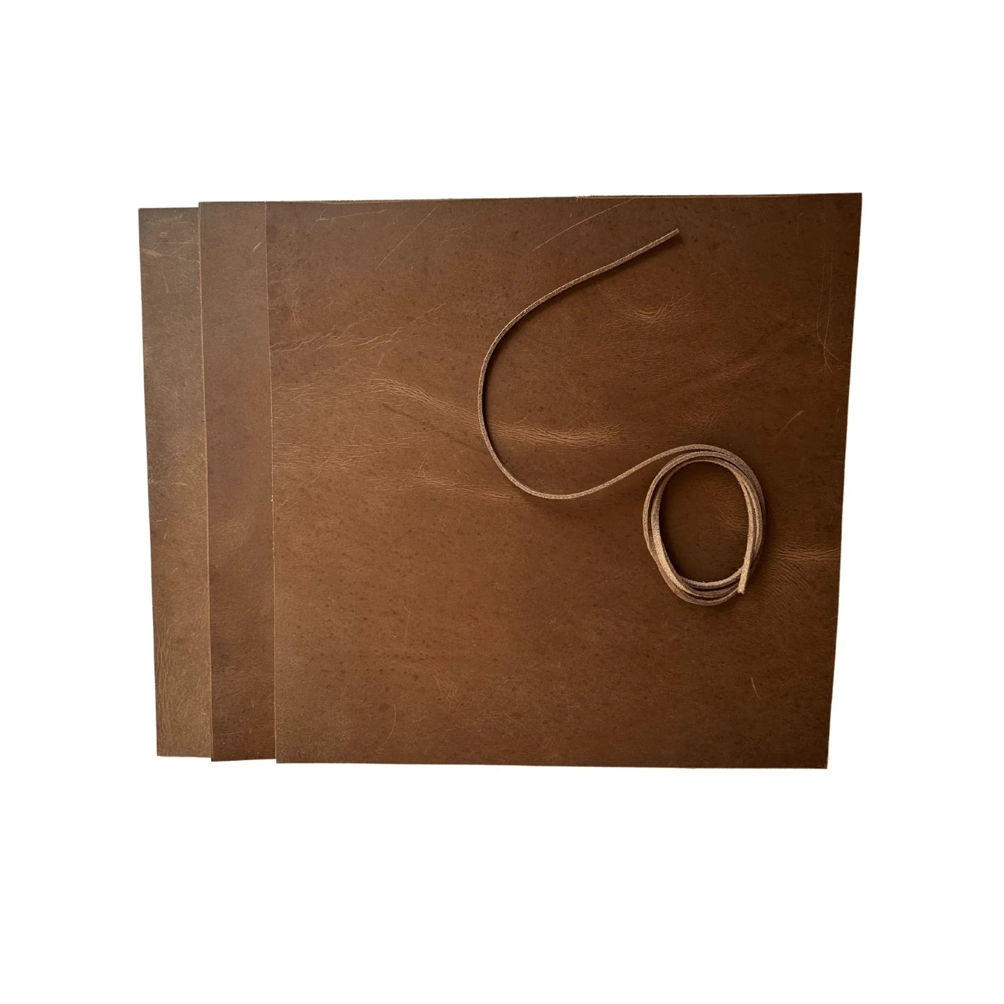 premium full cowhide leather sheets (3 - pack) with 91 cm cord – perfect for diy crafts, wallets & jewelry - 