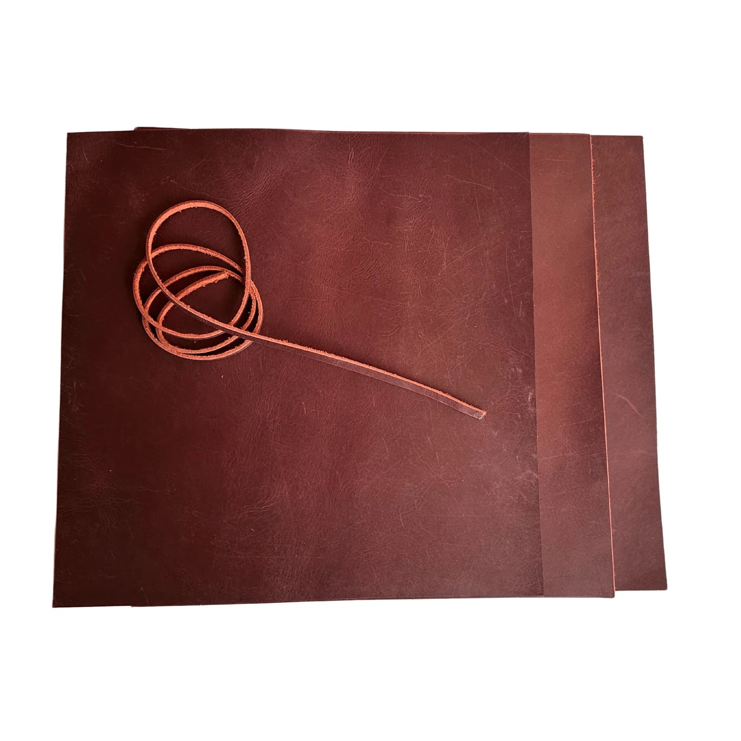 premium full cowhide leather sheets (3 - pack) with 91 cm cord – perfect for diy crafts, wallets & jewelry - 