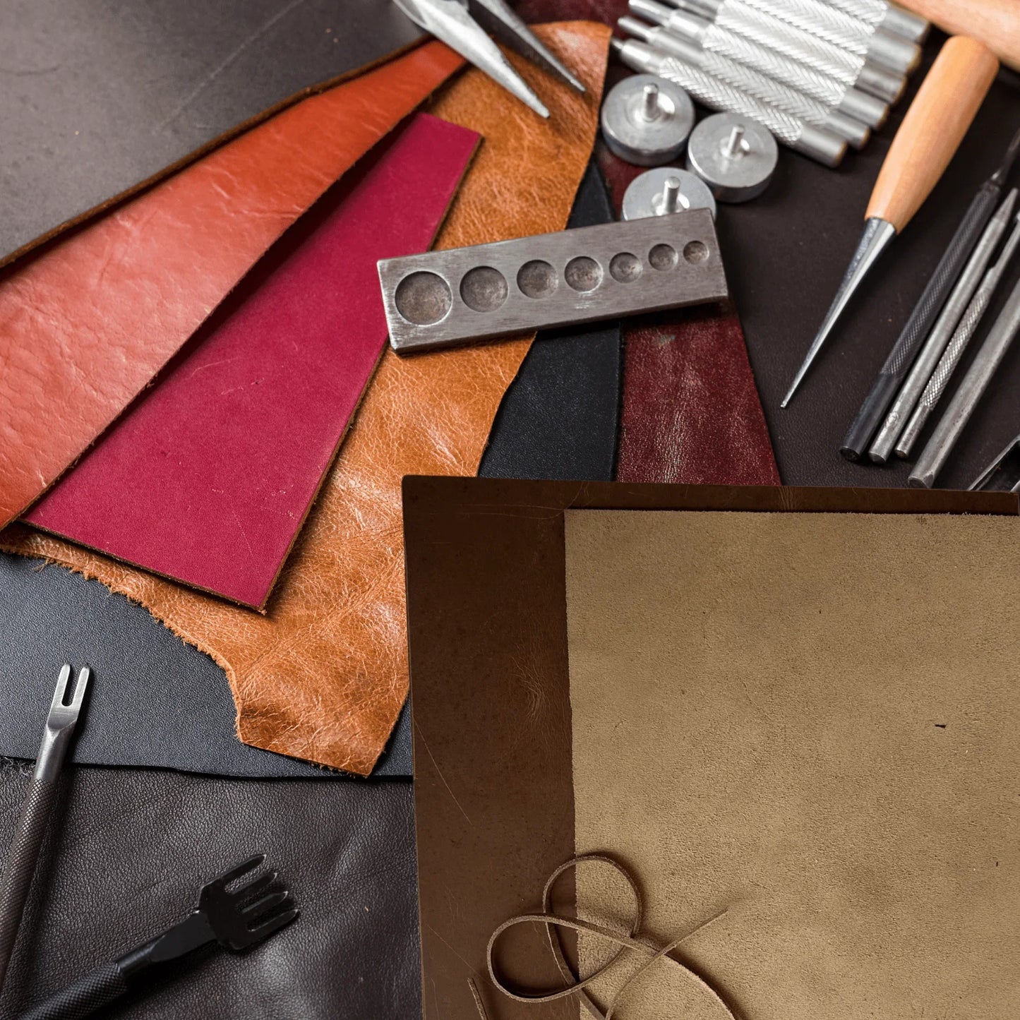 premium full grain buffalo leather sheets (3 - pack) with 91 cm cord – perfect for diy crafts, wallets & jewelry - 