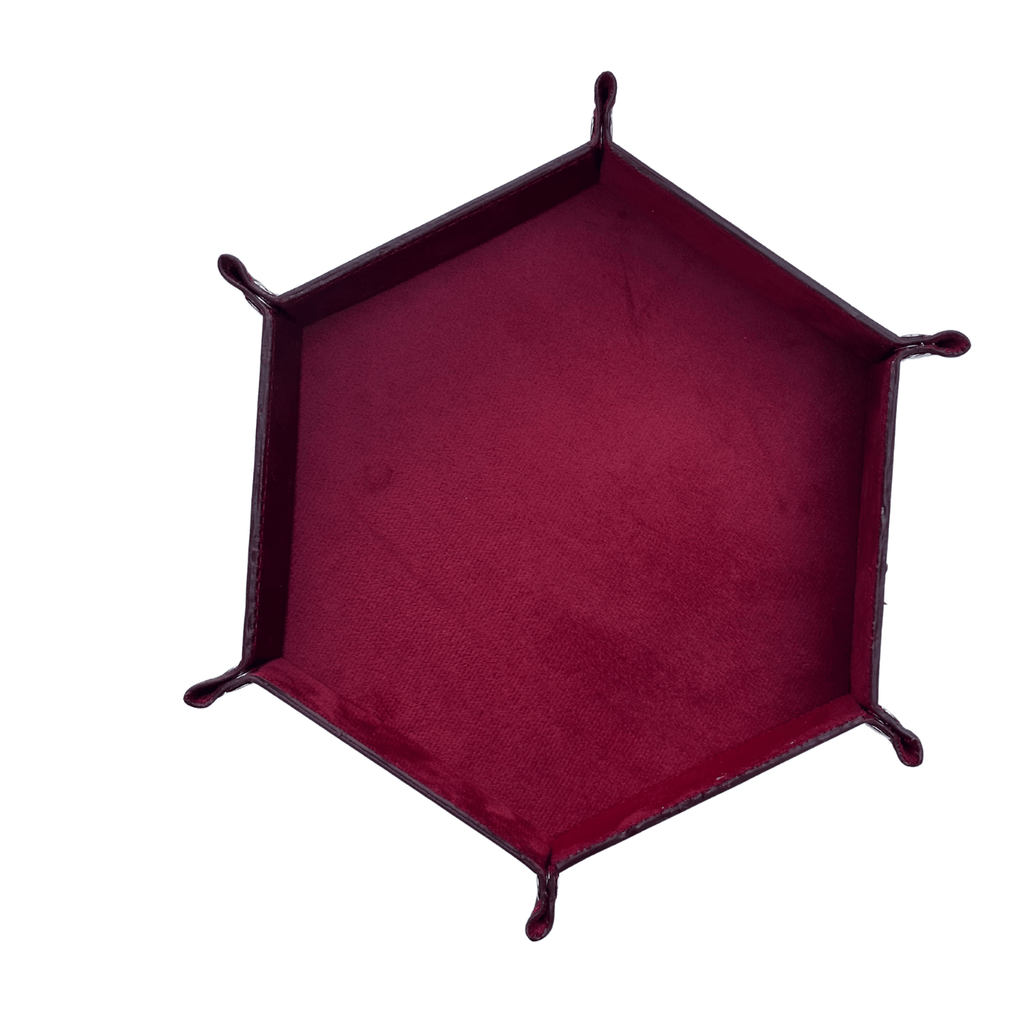 premium genuine leather hexagonal valet tray - luxury desk organiser - 