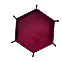 Premium Genuine Leather Hexagonal Valet Tray - Luxury Desk Organiser - 