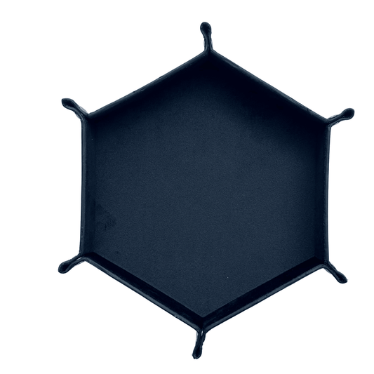 Premium Genuine Leather Hexagonal Valet Tray - Luxury Desk Organiser - 