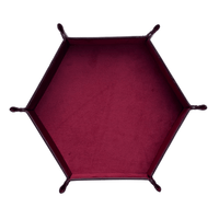 Premium Genuine Leather Hexagonal Valet Tray - Luxury Desk Organiser - 