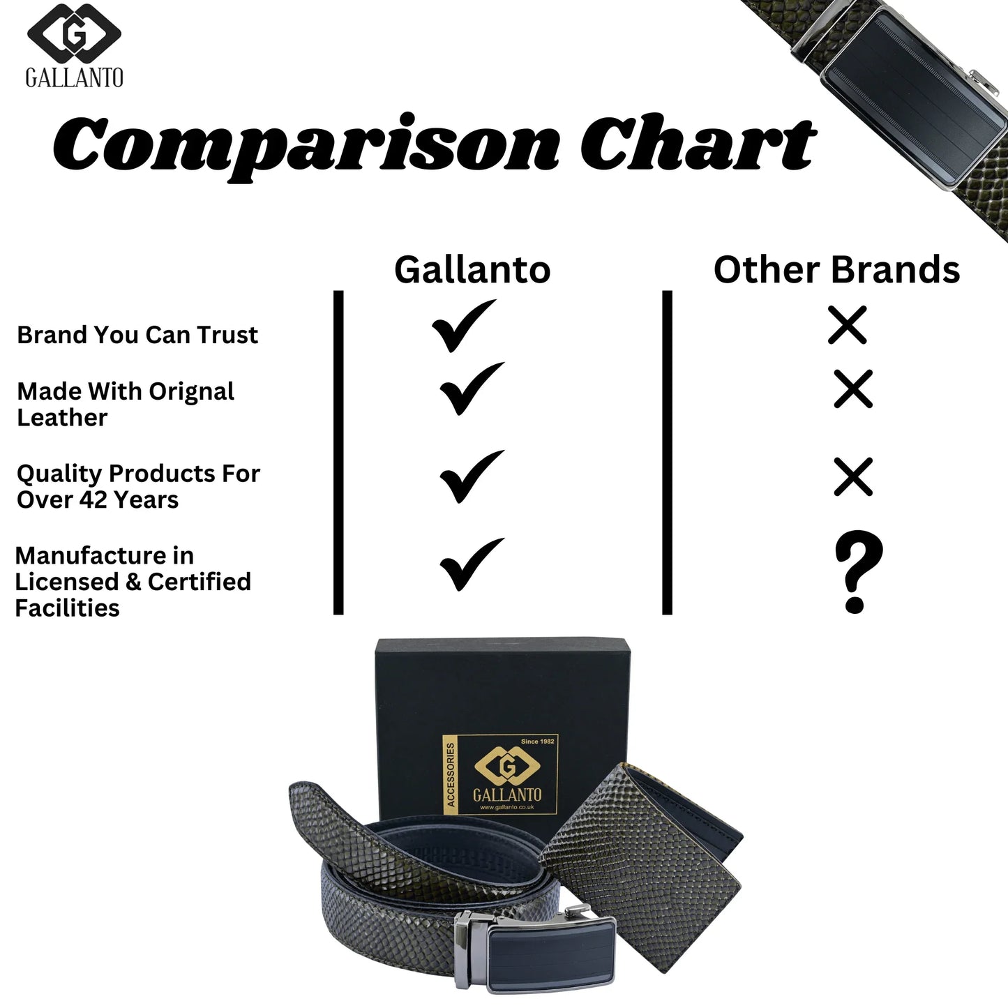 premium leather belt & leather wallet set – stylish men's leather gift – christmas gift - 