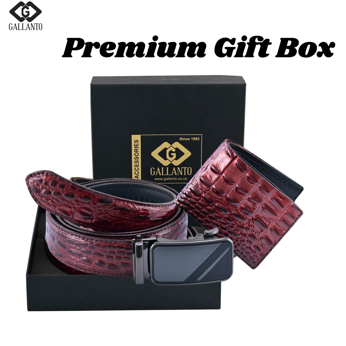 premium leather belt & leather wallet set – stylish men's leather gift – christmas gift - 