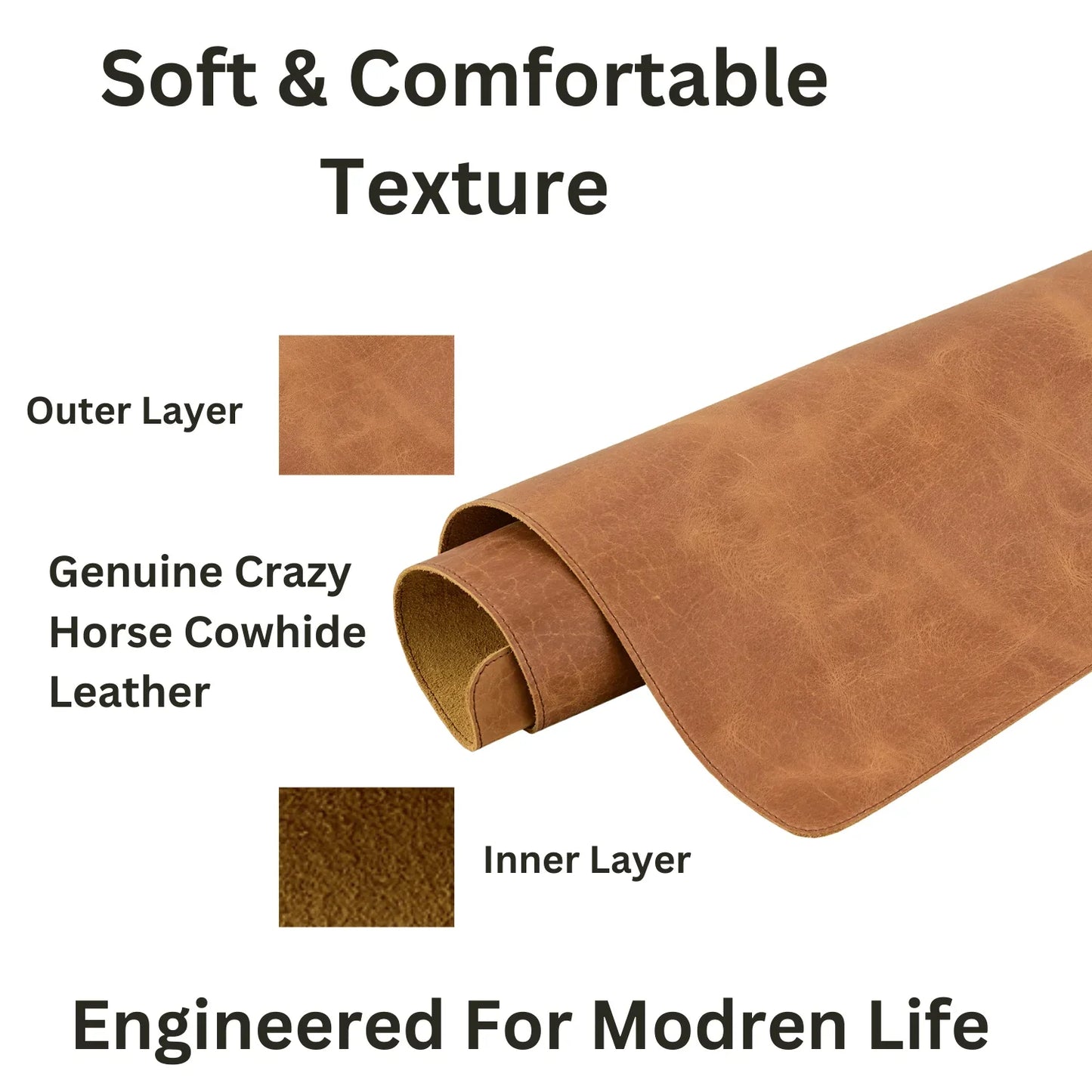 premium leather desk mat - non - slip, waterproof & stylish workspace upgrad - 