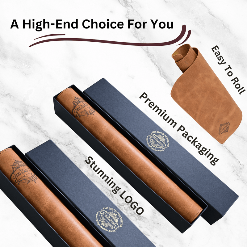 Premium Leather Desk Mat - Non - Slip, Waterproof & Stylish Workspace Upgrad - 