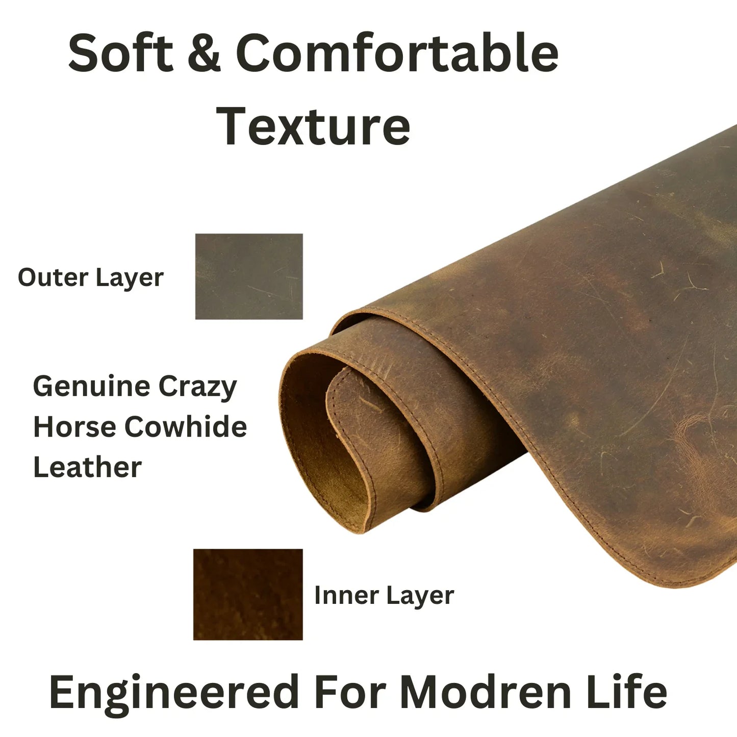 premium leather desk mat - non - slip, waterproof & stylish workspace upgrad - 