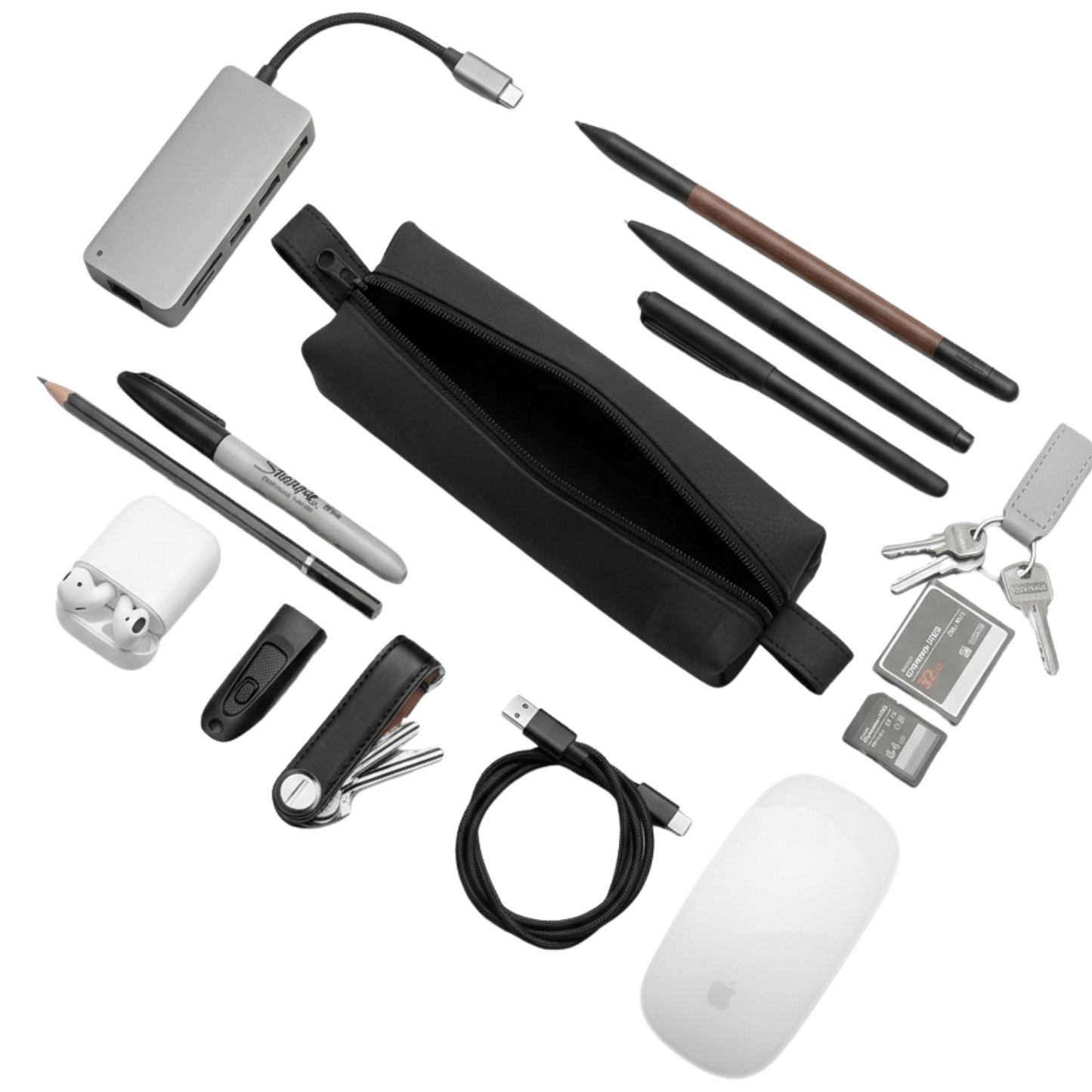 premium leather men’s toiletry bag – waterproof travel wash bag & shaving kit - 