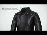 Mens 3/4 Length Eddie Biker Tan Distressed Leather Motorcycle Jacket
