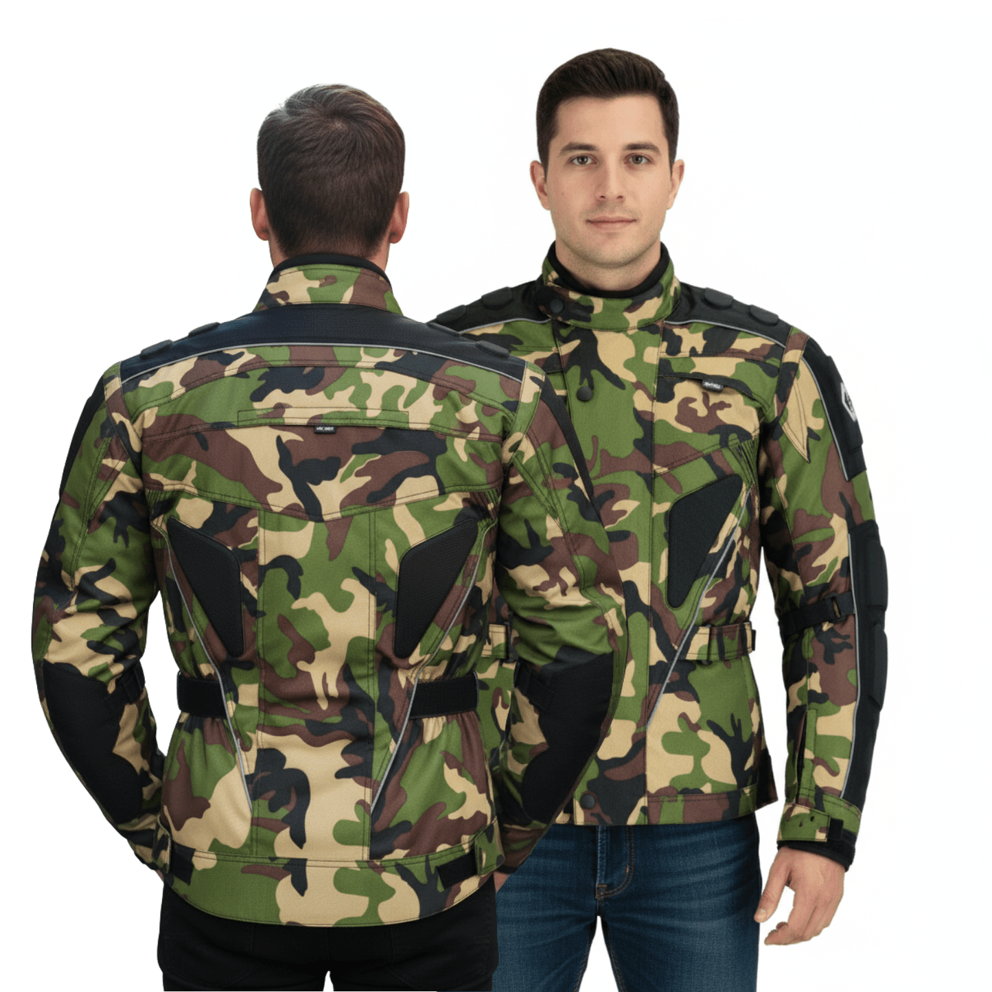 raven textile motorcycle armoured jacket (cordura fabric biker advanced black - 