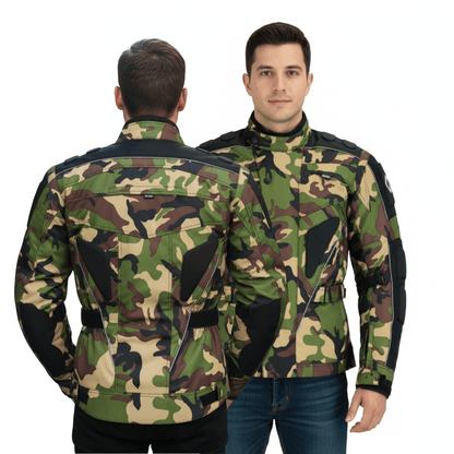 Raven Textile Motorcycle Armoured Jacket (Cordura Fabric Biker Advanced Black - 