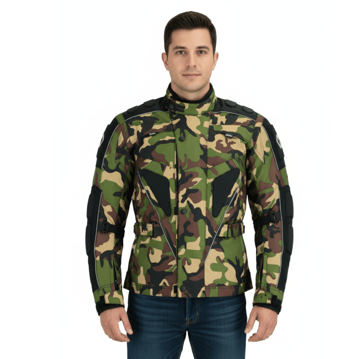 Raven Textile Motorcycle Armoured Jacket (Cordura Fabric Biker Advanced Black - 