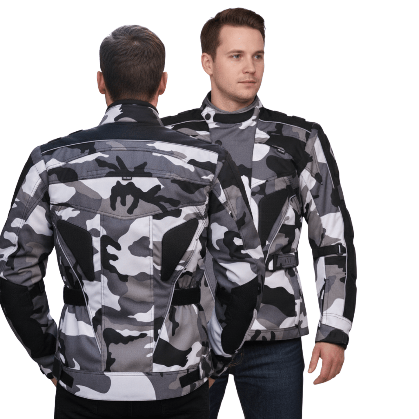 raven textile motorcycle armoured jacket (cordura fabric biker advanced black - 