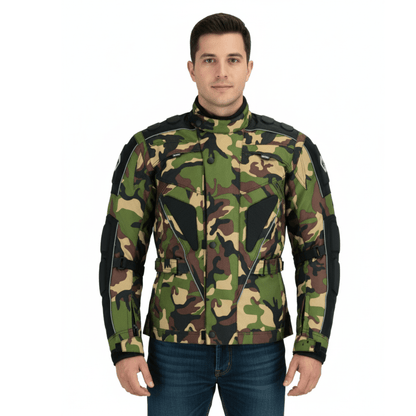 Raven Textile Motorcycle Armoured Jacket (Cordura Fabric Biker Advanced Black - 