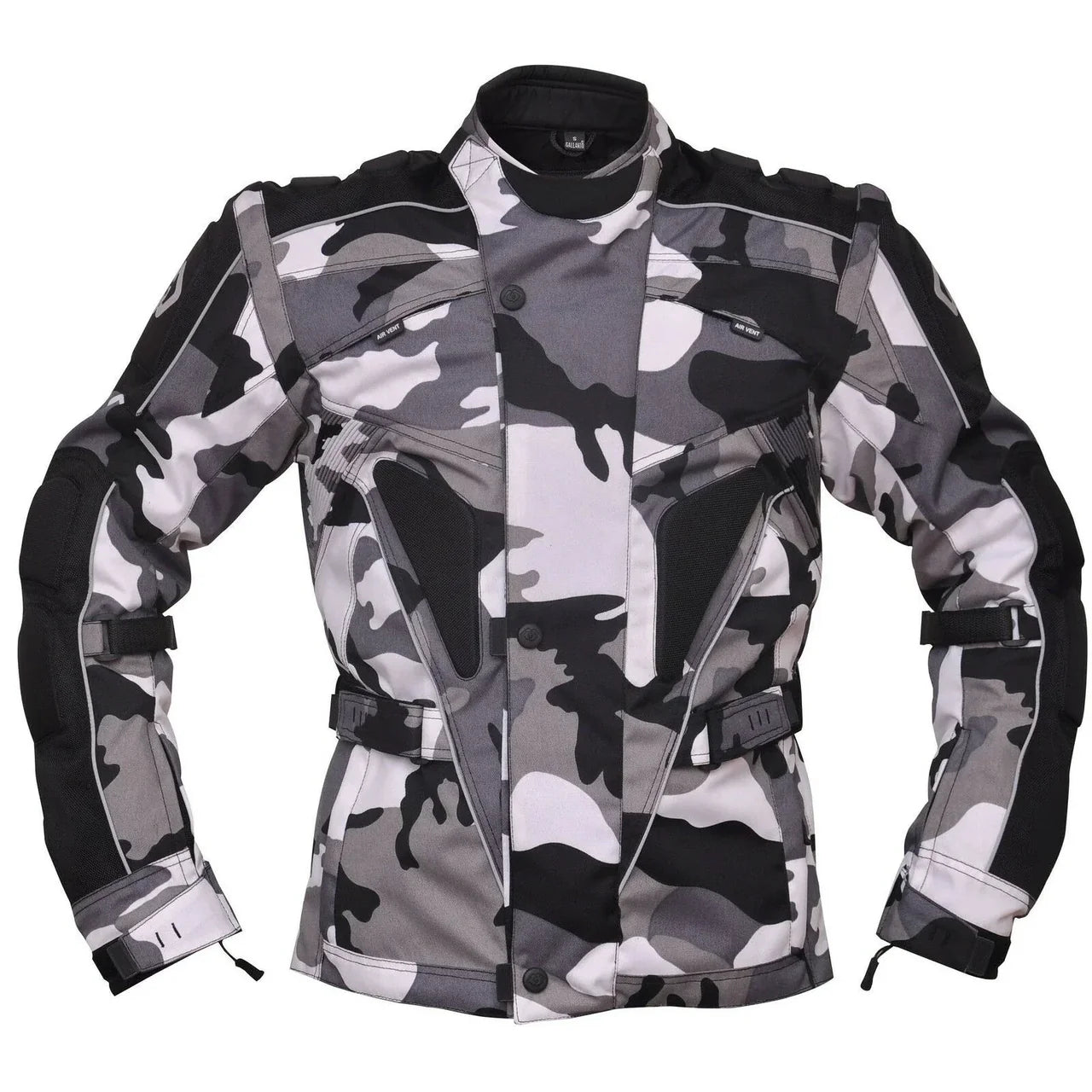 raven textile motorcycle armoured jacket (cordura fabric biker advanced black - 