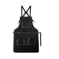 Real Leather Multi - Pocket Apron Butcher Apron - BBQ Apron - Cooking Apron - 