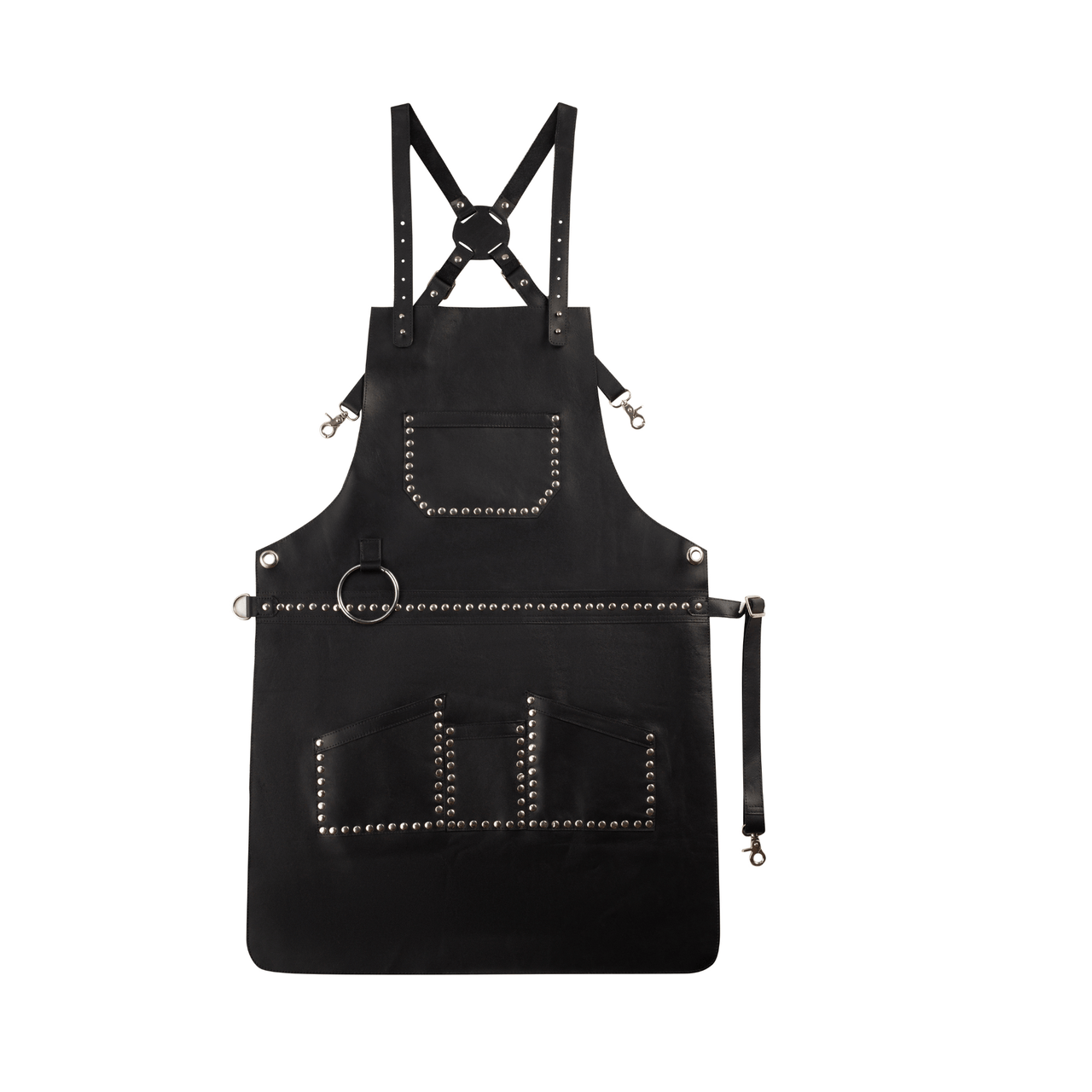 Real Leather Multi - Pocket Apron Butcher Apron - BBQ Apron - Cooking Apron - 
