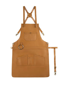 Real Leather Multi - Pocket Apron Butcher Apron - BBQ Apron - Cooking Apron - 