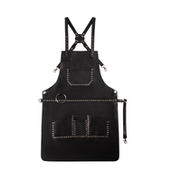 Real Leather Multi - Pocket Apron Butcher Apron - BBQ Apron - Cooking Apron - 