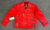 Red Diamond Mens Biker Leather Jacket - 