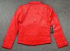 Red Marlon Brando Leather Biker Jacket - 