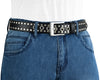 Rock Style Rivets Studs Genuine Leather Belt - Punk Goth - 