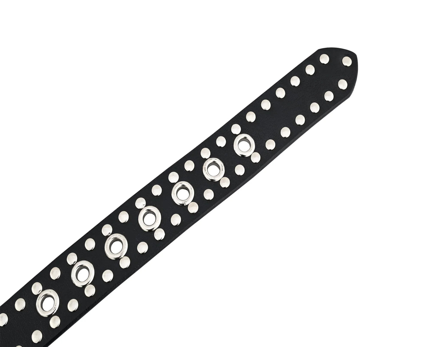 rock style rivets studs genuine leather belt - punk goth - 