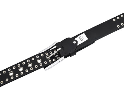 Rock Style Rivets Studs Genuine Leather Belt - Punk Goth - 
