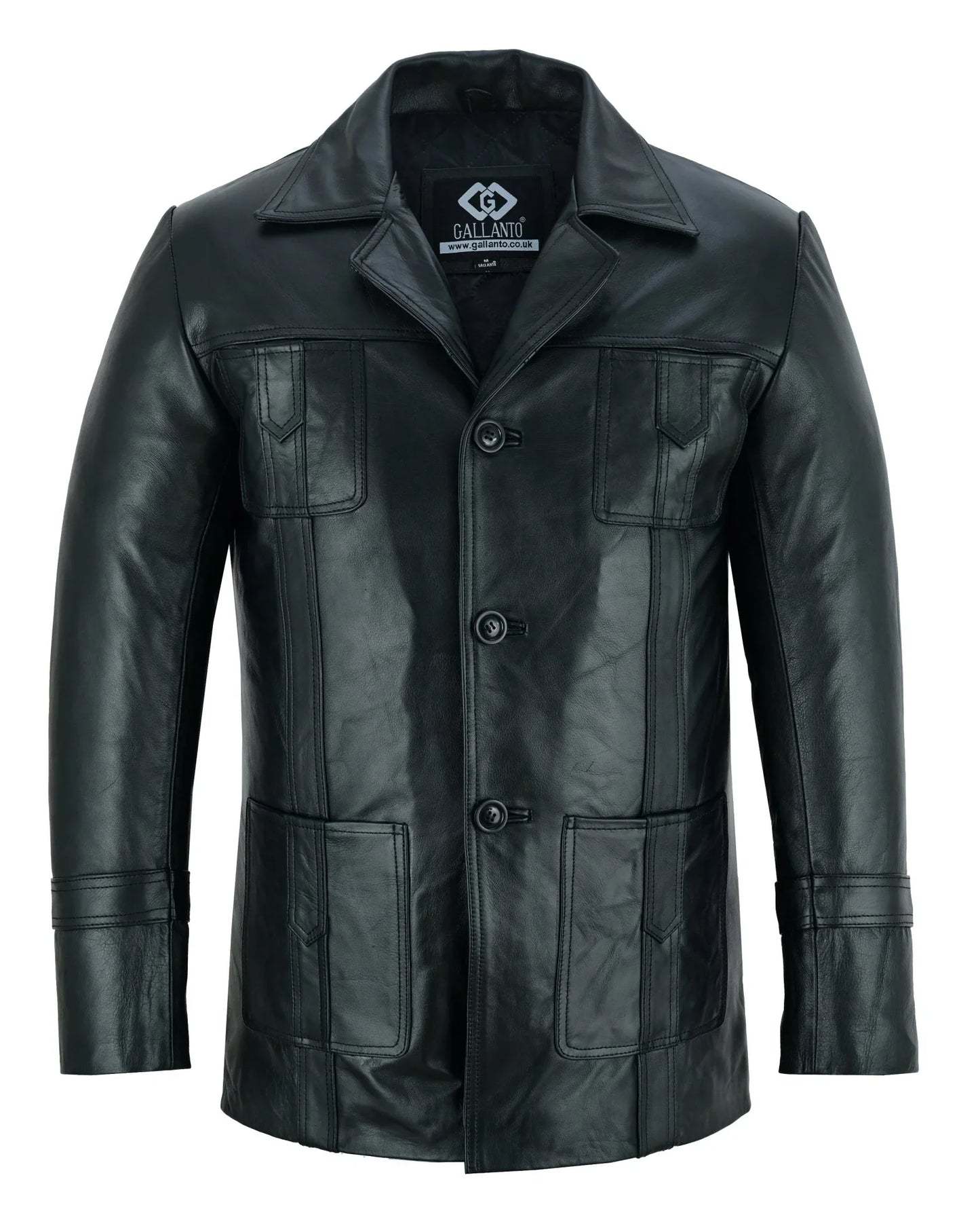 sam tyler's black leather blazer jacket - life on mars inspired vintage fashion -