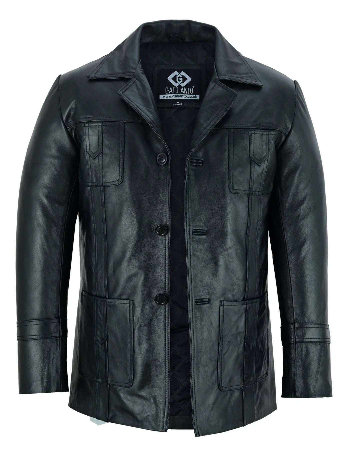sam tyler's black leather blazer jacket - life on mars inspired vintage fashion -