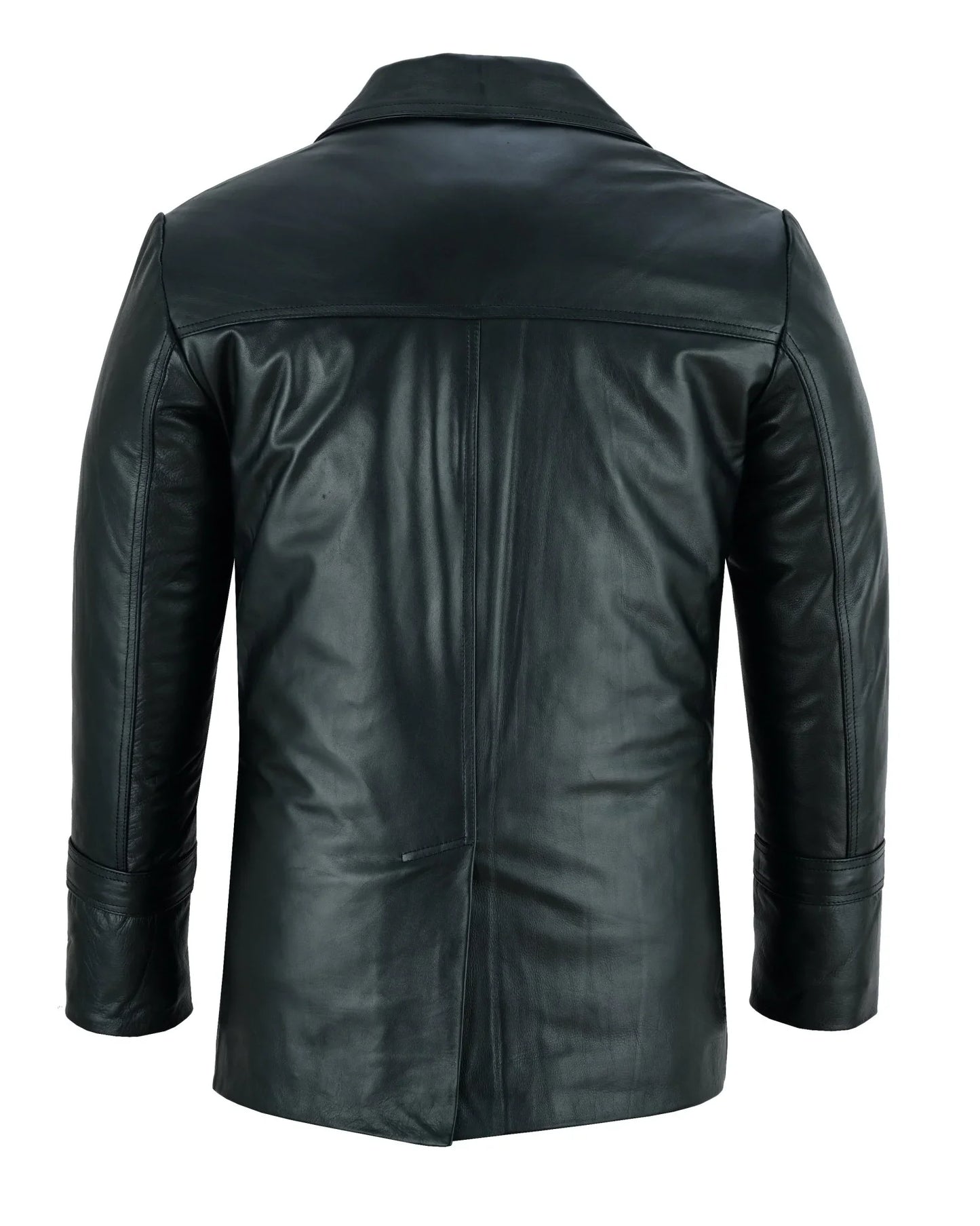sam tyler's black leather blazer jacket - life on mars inspired vintage fashion -