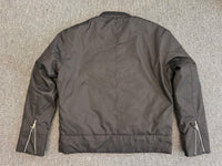 Smart Cafe Racer Textile Black Biker Jacket Red Stripes - 