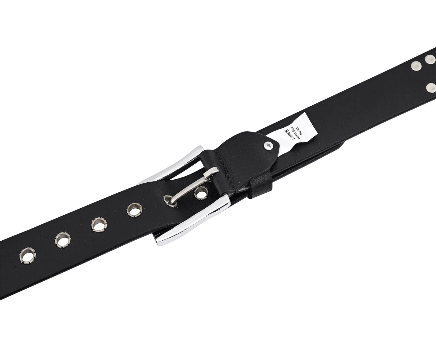 stars studded genuine leather belt punk rock gothic style - 