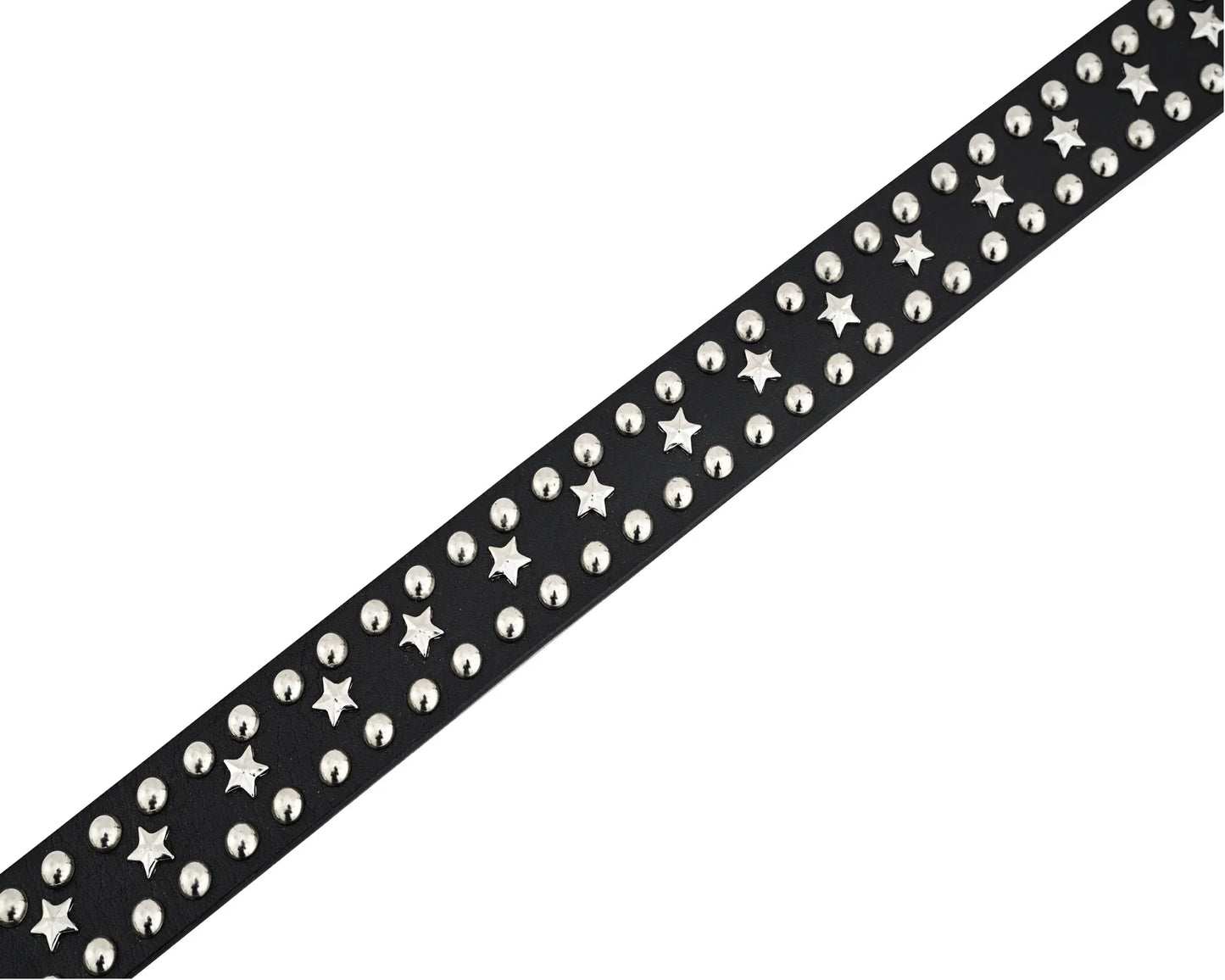 stars studded genuine leather belt punk rock gothic style - 