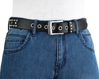 Stars Studded Genuine Leather Belt Punk Rock Gothic Style - 