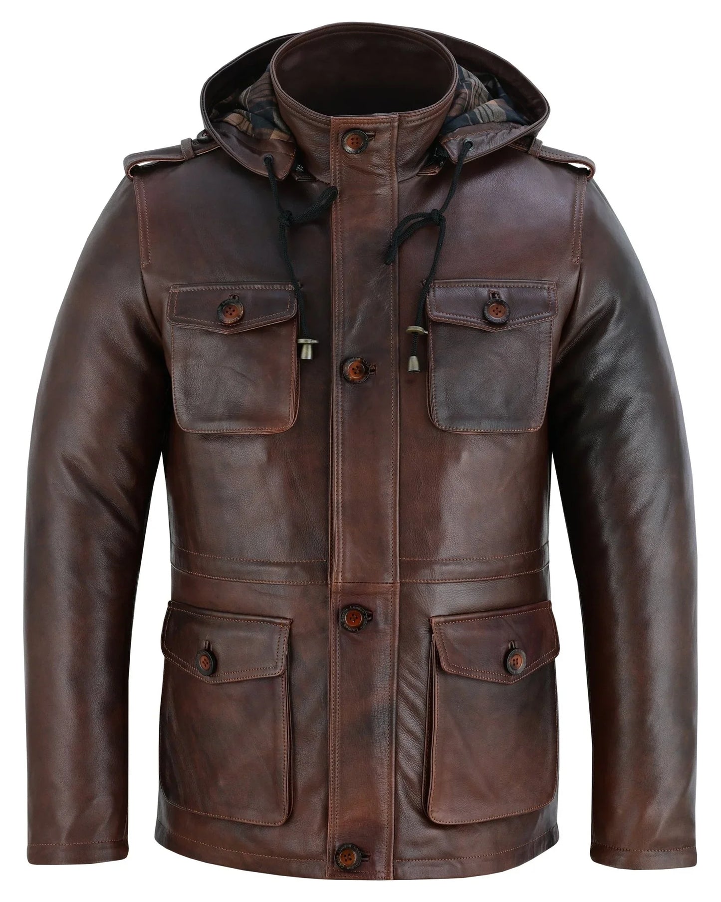 stylish men's leather parka jacket for a smart casual look -
