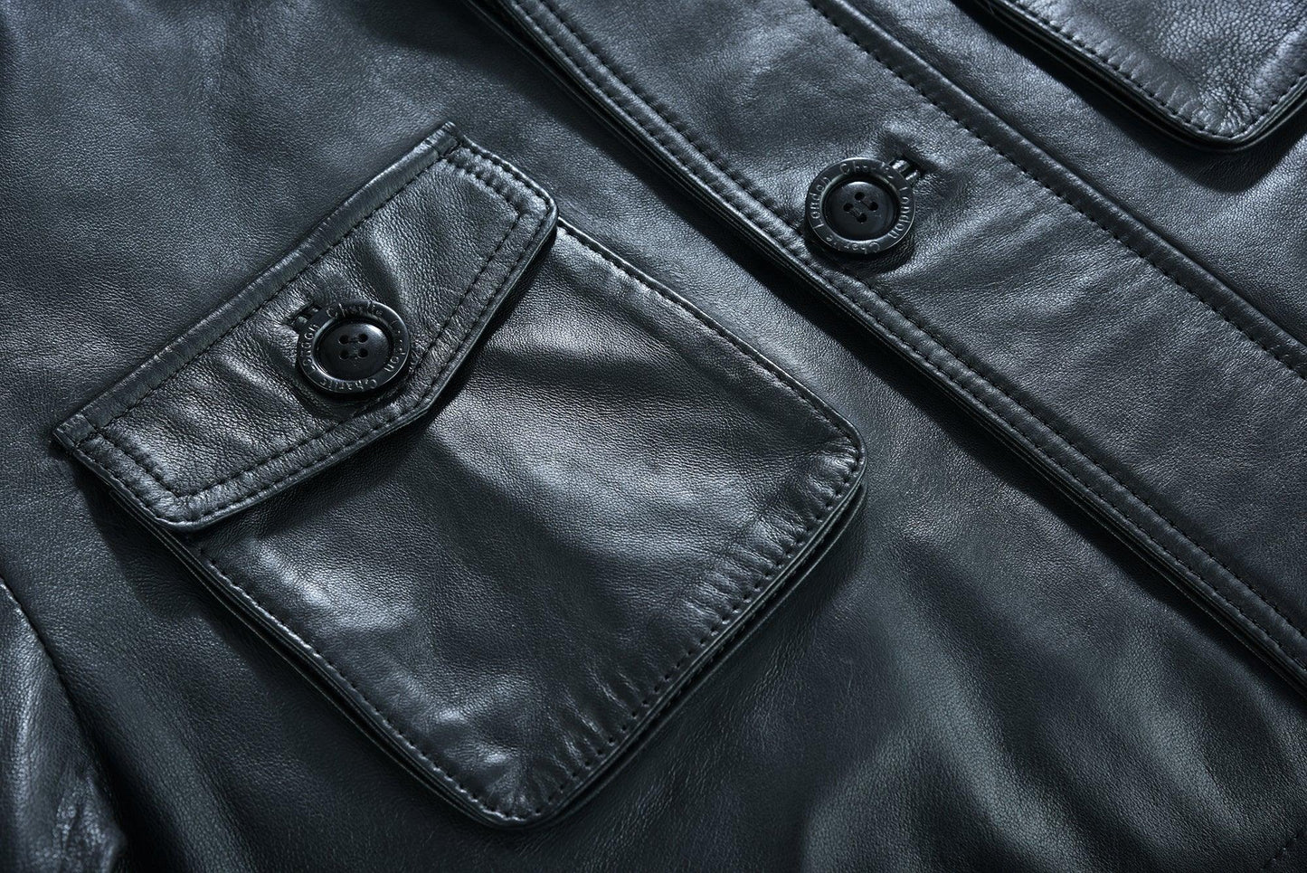stylish men's leather parka jacket for a smart casual look -