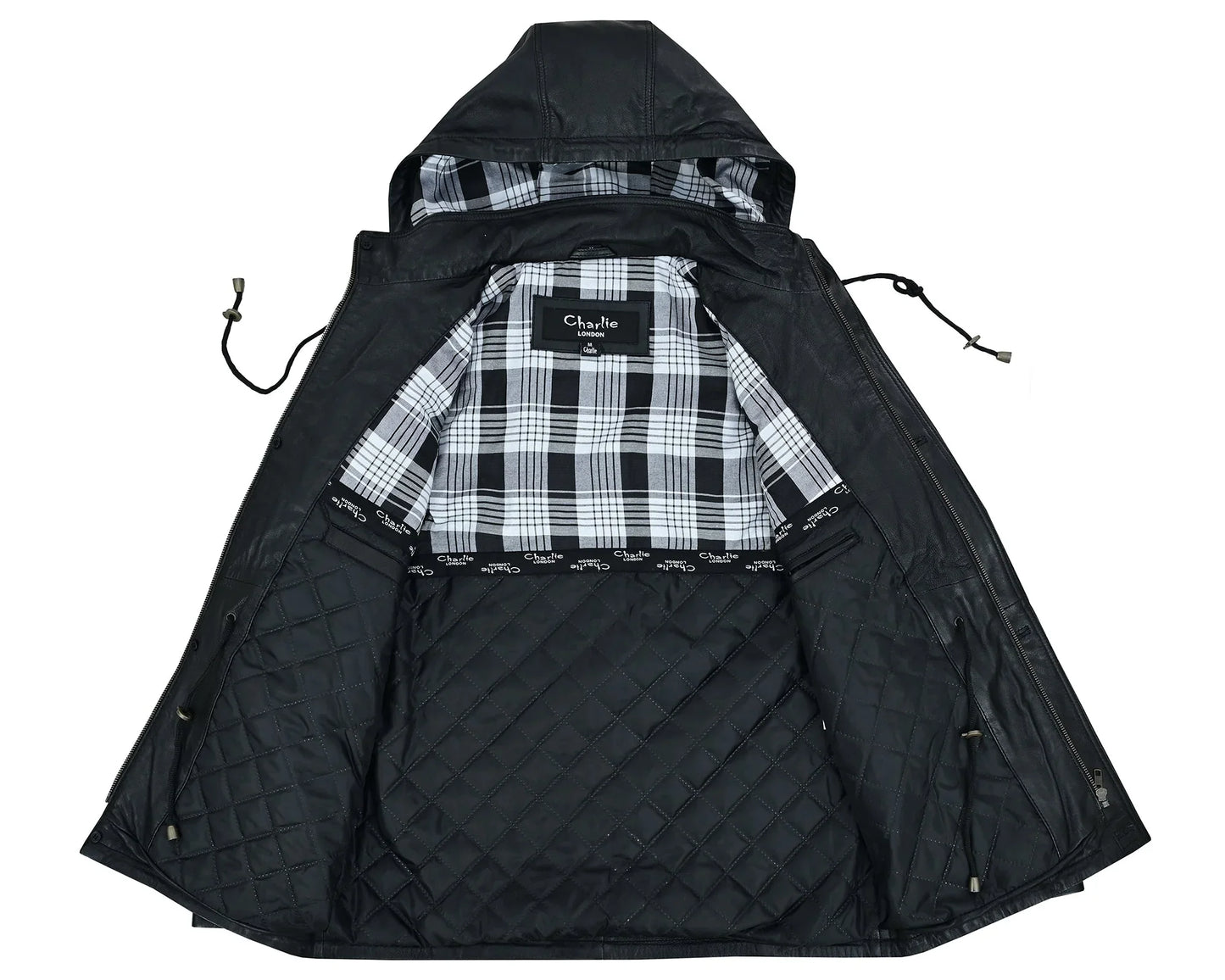 stylish men's leather parka jacket for a smart casual look -